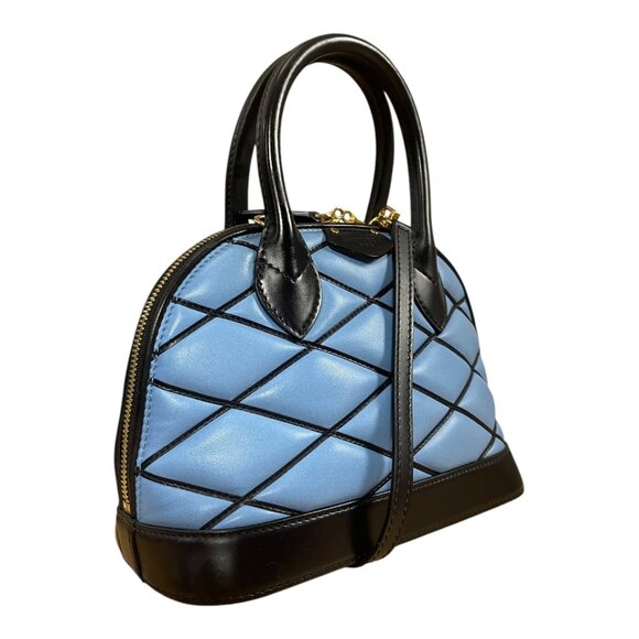 LOUIS VUITTON Alma BB Blue Black Malletage Lambskin Shoulder +BOX DUST BAG LOCK - Picture 4 of 15